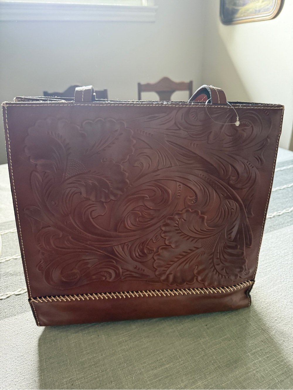 Patricia Nash Brown Tooled Leather Tote